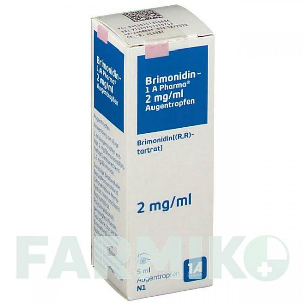 БРИМОНИДИН (BRIMONIDIN) 2 мг/мл капли 5 мл - Бримонидин 1 A PHARMA
