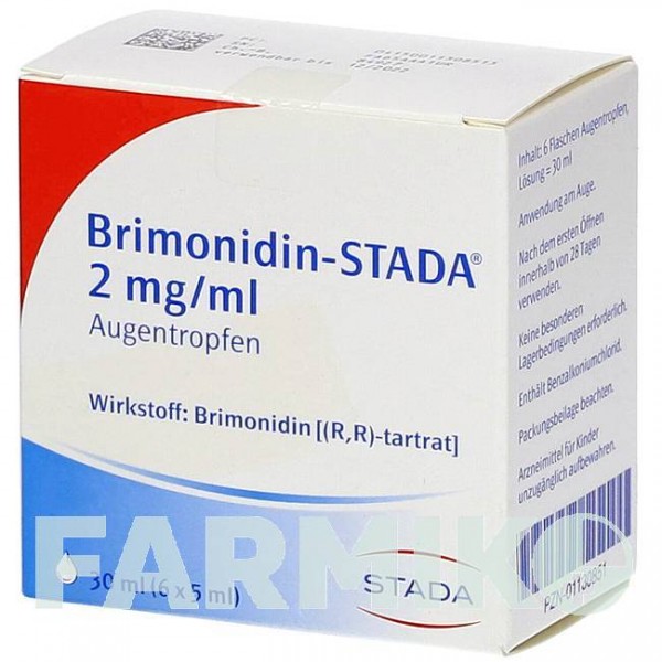 БРИМОНІДИН (BRIMONIDIN) 2 мг/мл краплі 6x5 мл - Бримонідин STADAPHARM