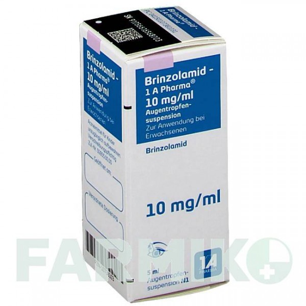 БРИНЗОЛАМІД (BRINZOLAMID) 10 мг/мл краплі 5 мл - Бринзоламід 1 A PHARMA