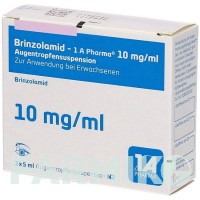 БРИНЗОЛАМІД (BRINZOLAMID) 10 мг/мл краплі 3x5 мл - Бринзоламід 1 A PHARMA