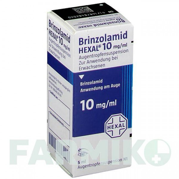 БРИНЗОЛАМИД (BRINZOLAMID) 10 мг/мл капли 5 мл - Бринзоламид HEXAL