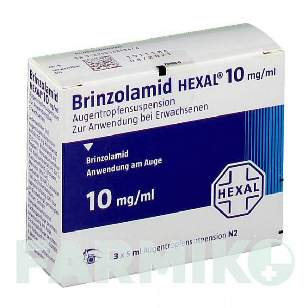 БРИНЗОЛАМІД (BRINZOLAMID) 10 мг/мл краплі 3x5 мл - Бринзоламід HEXAL