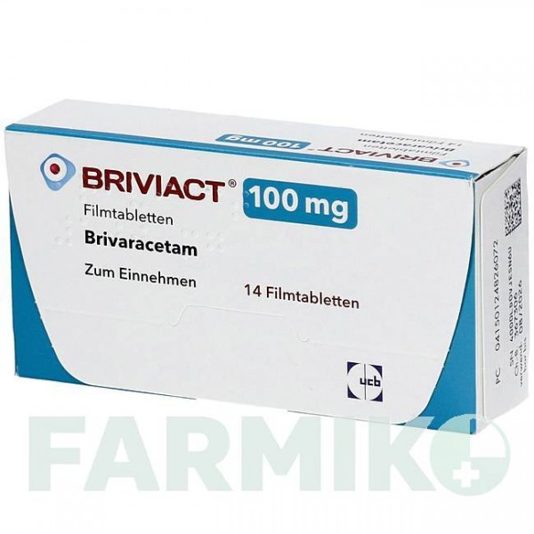 БРИВИАКТ (BRIVIACT) 100 мг таблетки 14 шт - Бриварацетам UCB PHARMA