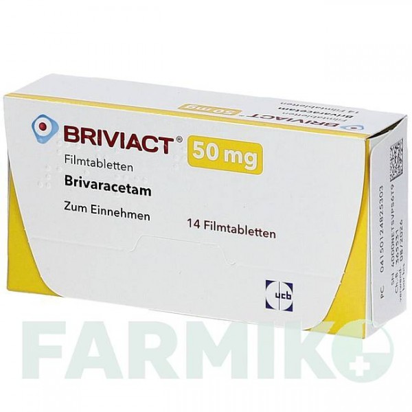 БРИВІАКТ (BRIVIACT) 50 мг таблетки 14 шт - Бриварацетам UCB PHARMA