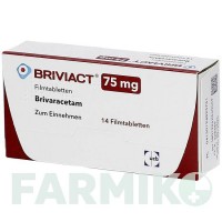 БРИВИАКТ (BRIVIACT) 75 мг таблетки 14 шт - Бриварацетам UCB PHARMA