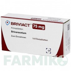 БРИВІАКТ (BRIVIACT) 75 мг таблетки 14 шт - Бриварацетам UCB PHARMA
