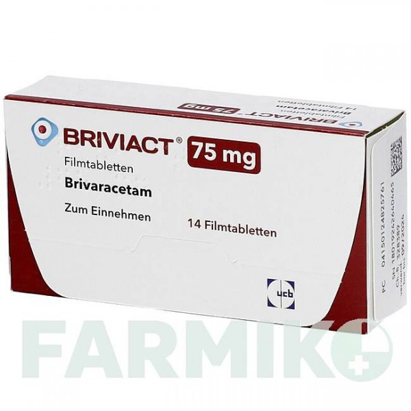 БРИВІАКТ (BRIVIACT) 75 мг таблетки 14 шт - Бриварацетам UCB PHARMA