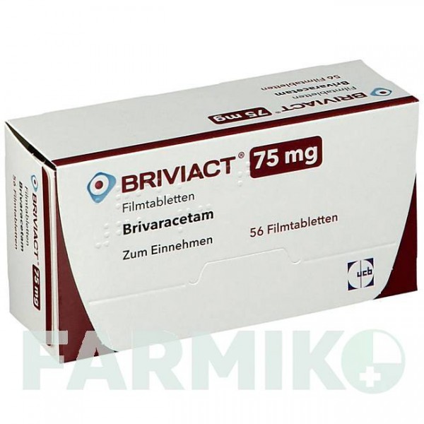 БРИВІАКТ (BRIVIACT) 75 мг таблетки 56 шт - Бриварацетам UCB PHARMA