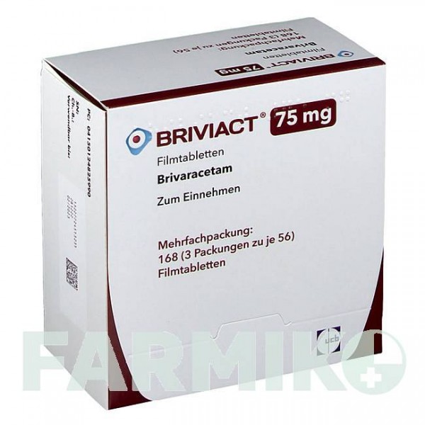 БРИВІАКТ (BRIVIACT) 75 мг таблетки 168 шт - Бриварацетам UCB PHARMA