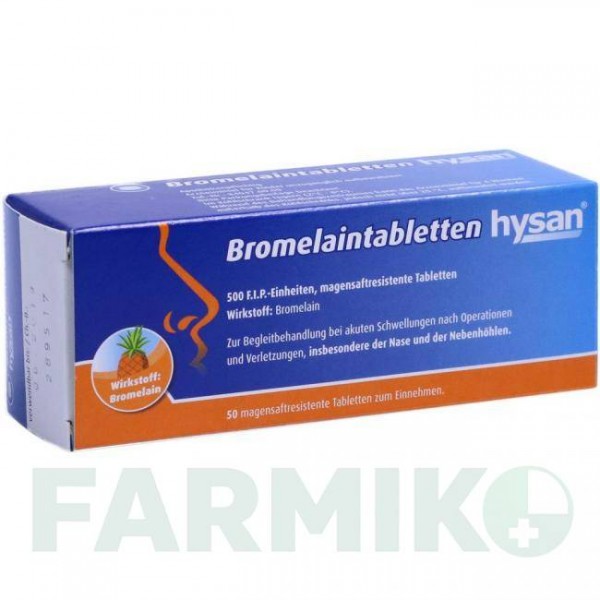 БРОМЕЛАЙН (BROMELAIN) таблетки 50 шт - Бромелайн URSAPHARM