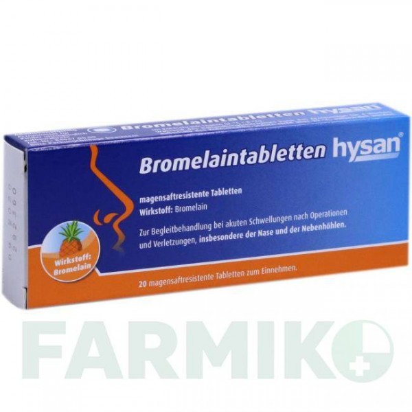 БРОМЕЛАЙН (BROMELAIN) таблетки 20 шт - Бромелайн URSAPHARM