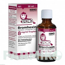 БРОМГЕКСИН (BROMHEXIN) 8 мг/мл капли 30 мл - Бромгексин HERMES