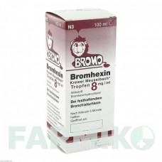 БРОМГЕКСИН (BROMHEXIN) 8 мг/мл капли 100 мл - Бромгексин HERMES