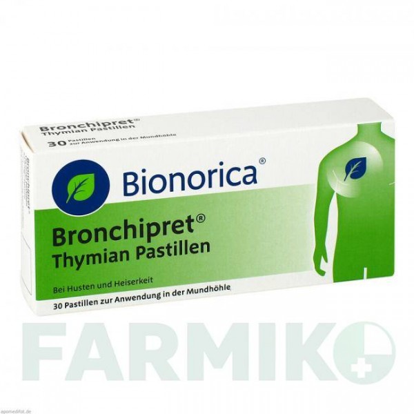 БРОНХІПРЕТ (BRONCHIPRET) пастилки 30 шт - Трава чебрецю BIONORICA