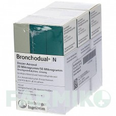 БРОНХОДУАЛ (BRONCHODUAL) 20 мкг/50 мкг аерозоль 10 мл - Фенотерол, Іпратропію бромід 1 0 1 CAREFARM