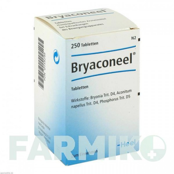 БРИАКОНЕЛЬ (BRYACONEEL) таблетки 250 шт - Гомеопатия BIOLOGISCHE HEILMITTEL HEEL