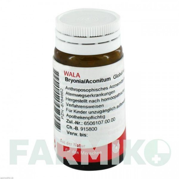 БРІОНІЯ АКОНІТУМ (BRYONIA ACONITUM) глобули 20 г - Гомеопатія WALA HEILMITTEL