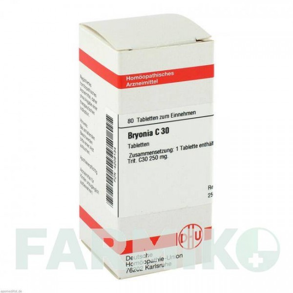 БРИОНИЯ (BRYONIA) C 30 таблетки 80 шт - Гомеопатия DHU