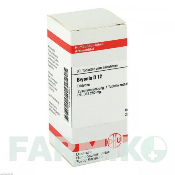 БРИОНИЯ (BRYONIA) D 12 таблетки 80 шт - Гомеопатия DHU