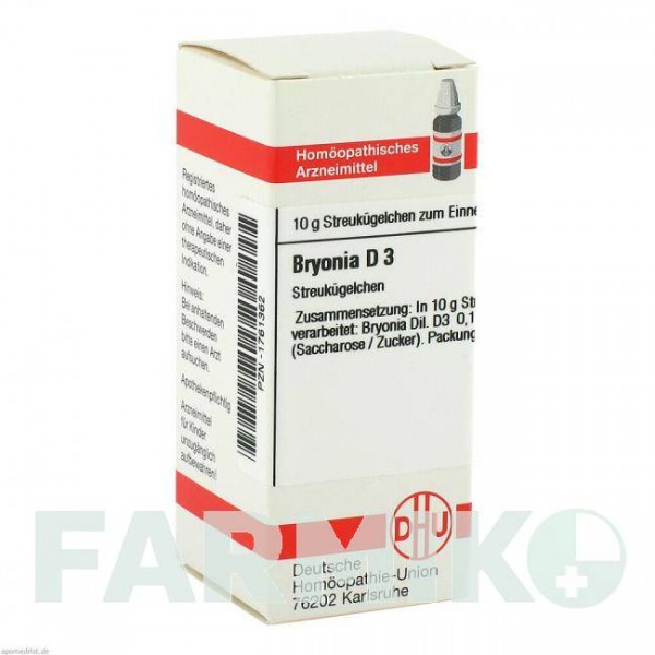 БРИОНИЯ (BRYONIA) D 3 глобули 10 г - Гомеопатия DHU