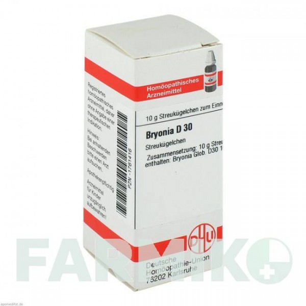 БРИОНИЯ (BRYONIA) D 30 глобули 10 г - Гомеопатия DHU