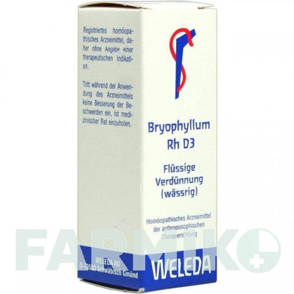 БРИОФИЛЛУМ (BRYOPHYLLUM) D 3 раствор 20 мл - Гомеопатия WELEDA