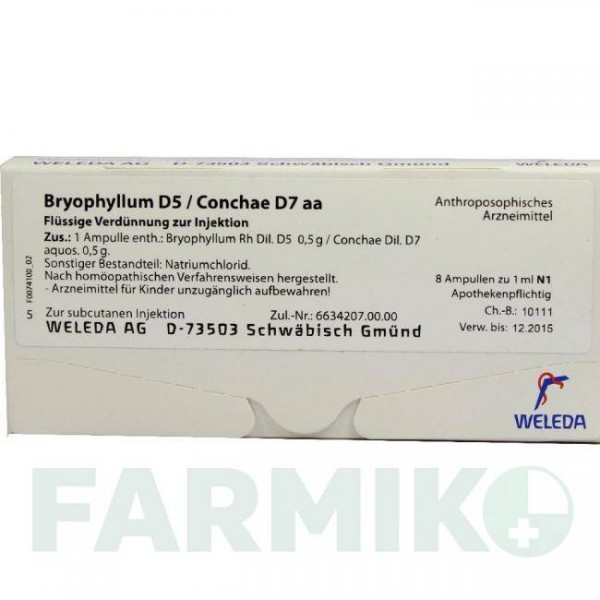 БРИОФИЛЛУМ (BRYOPHYLLUM) D 5 ампулы 8x1 мл - Гомеопатия WELEDA