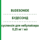 БУДЕСОНИД (BUDESONIDE) 0,25 мг/мл суспензия для небулайзера 20 шт 2 мл - Будесонид SANDOZ