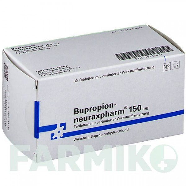 БУПРОПІОН (BUPROPION) 150 мг таблетки 30 шт - Бупропіон NEURAXPHARM