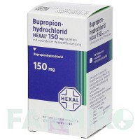 БУПРОПІОНГІДРОХЛОРИД (BUPROPIONHYDROCHLORID) 150 мг таблетки 90 шт - Бупропіон HEXAL