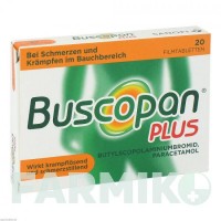 БУСКОПАН (BUSCOPAN) 10 мг/500 мг таблетки 20 шт - Бутилскополамин, Анальгетик A.NATTERMANN & CIE