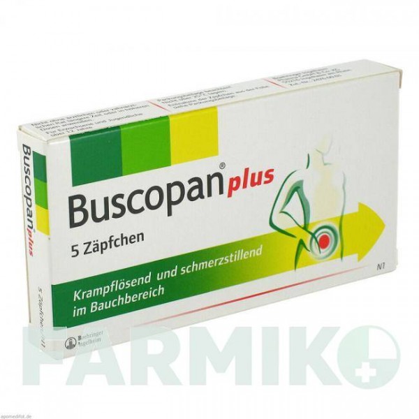 БУСКОПАН (BUSCOPAN) 10 мг/800 мг супозиторії 5 шт - Бутилскополамін, Анальгетик A.NATTERMANN & CIE