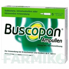 БУСКОПАН (BUSCOPAN) розчин 5x1 мл - Бутилскополамін A.NATTERMANN & CIE