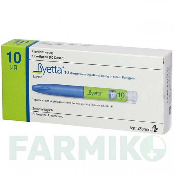 БАЄТА (BYETTA) 10 мкг розчин 1 шт - Ексенатид KOHLPHARMA
