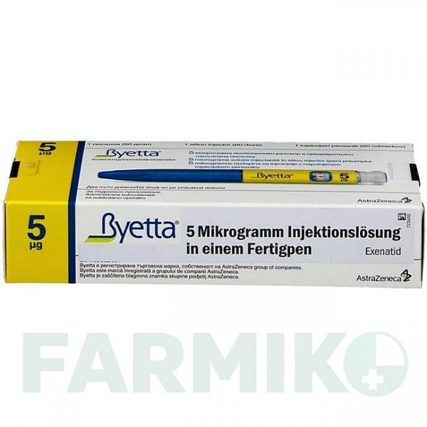 БАЄТА (BYETTA) 5 мкг розчин 1 шт - Ексенатид EMRA-MED