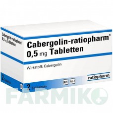 КАБЕРГОЛИН (CABERGOLIN) 0,5 мг таблетки 2 шт - Каберголин RATIOPHARM