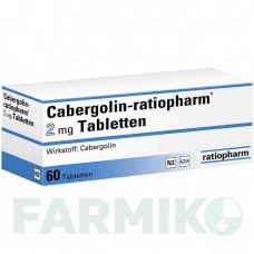 КАБЕРГОЛИН (CABERGOLIN) 2 мг таблетки 60 шт - Каберголин RATIOPHARM