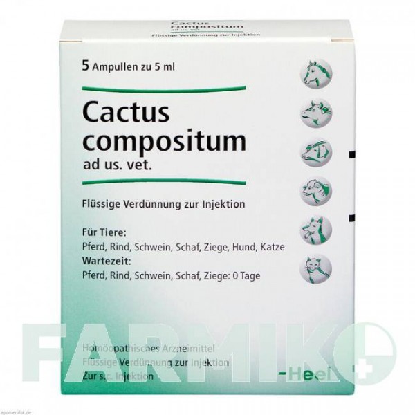 КАКТУС КОМПОЗИТУМ (CACTUS COMPOSITUM) ампулы 5 шт - Гомеопатия BIOLOGISCHE HEILMITTEL HEEL