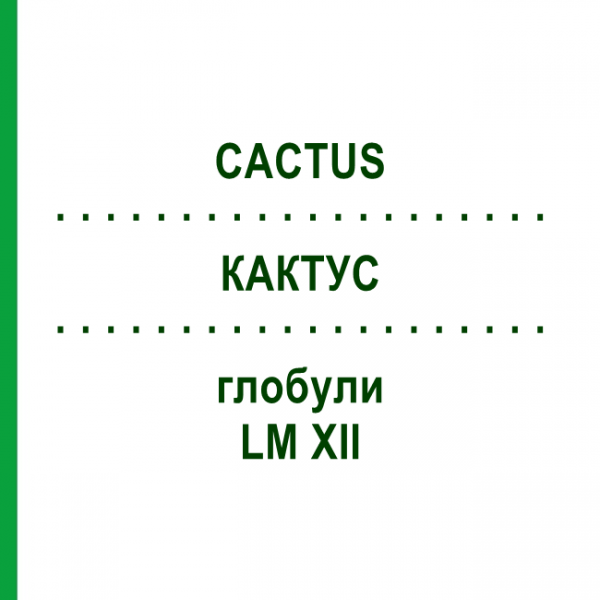 КАКТУС (CACTUS) LM XII глобули 5 г - Гомеопатія DHU