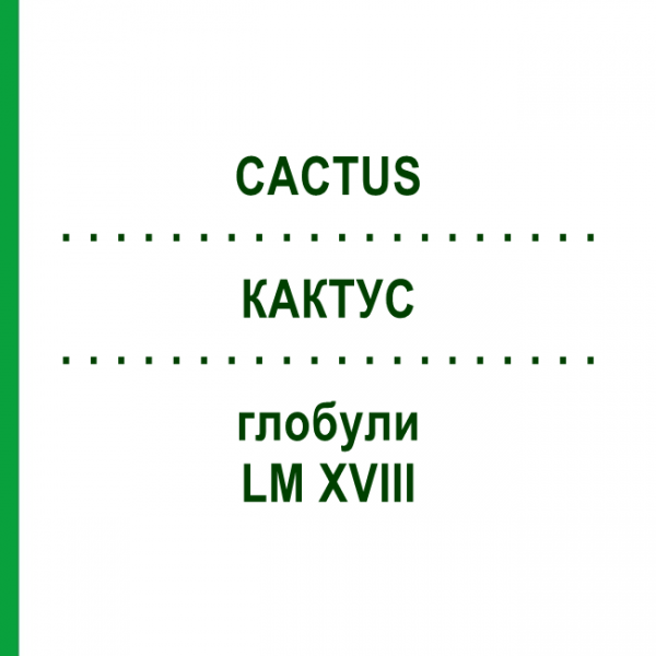 КАКТУС (CACTUS) LM XVIII глобули 5 г - Гомеопатія DHU