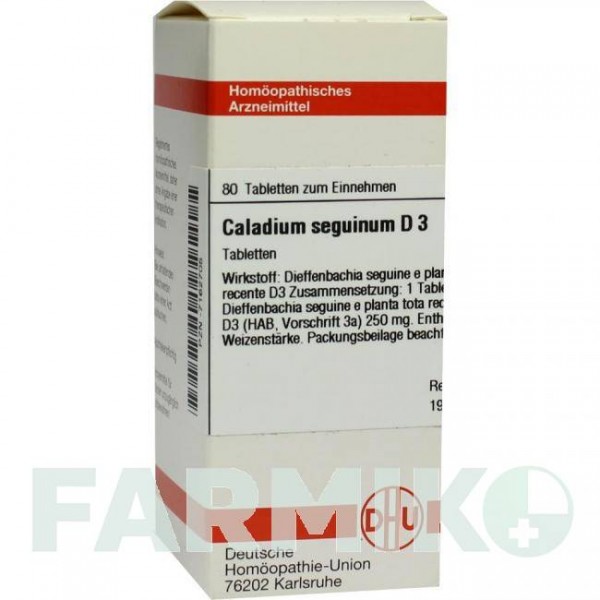 КАЛАДІУМ (CALADIUM) D 3 таблетки 80 шт - Гомеопатія DHU