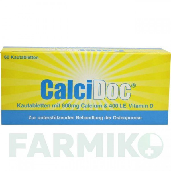 КАЛЬЦИДОК (CALCIDOC) таблетки 60 шт - Кальция карбонат, Колекальциферол HUBNER NATUR
