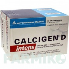 КАЛЬЦИГЕН (CALCIGEN) 1000 мг/880 МО таблетки 120 шт - Кальцію карбонат, Колекальциферол MEDA PHARMA
