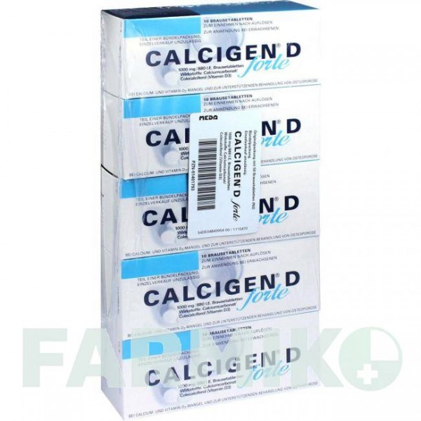 КАЛЬЦИГЕН (CALCIGEN) 1000 мг/880 МО таблетки 50 шт - Кальцію карбонат, Колекальциферол MEDA PHARMA