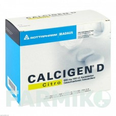 КАЛЬЦИГЕН (CALCIGEN) 600 мг/400 МО таблетки 200 шт - Кальцію карбонат, Колекальциферол MEDA PHARMA
