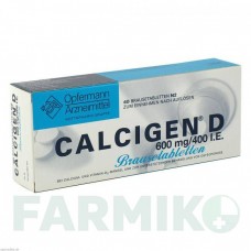 КАЛЬЦИГЕН (CALCIGEN) 600 мг/400 МО таблетки 40 шт - Кальцію карбонат, Колекальциферол MEDA PHARMA