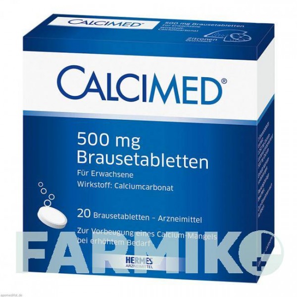КАЛЬЦИМЕД (CALCIMED) 500 мг таблетки 20 шт - Кальция карбонат HERMES
