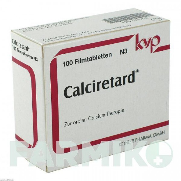КАЛЬЦИРЕТАРД (CALCIRETARD) драже 100 шт - Кальция диаспартат KOHLER PHARMA