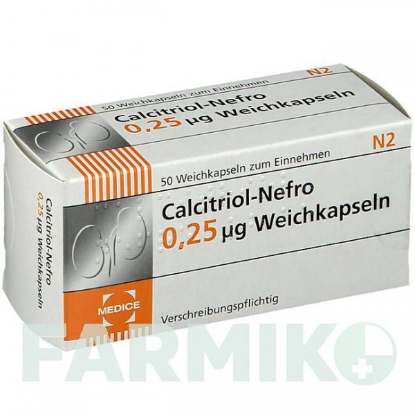 КАЛЬЦИТРИОЛ (CALCITRIOL) 0,25 мкг капсулы 50 шт - Кальцитриол MEDICE PUTTER