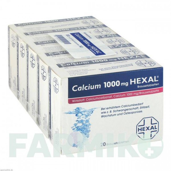 КАЛЬЦІУМ (CALCIUM) 1000 таблетки 100 шт - Кальцію карбонат HEXAL